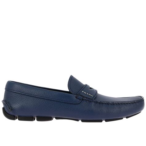 prada 2dd 001 blue|Prada Men's 2DD001 Leather Loafers .